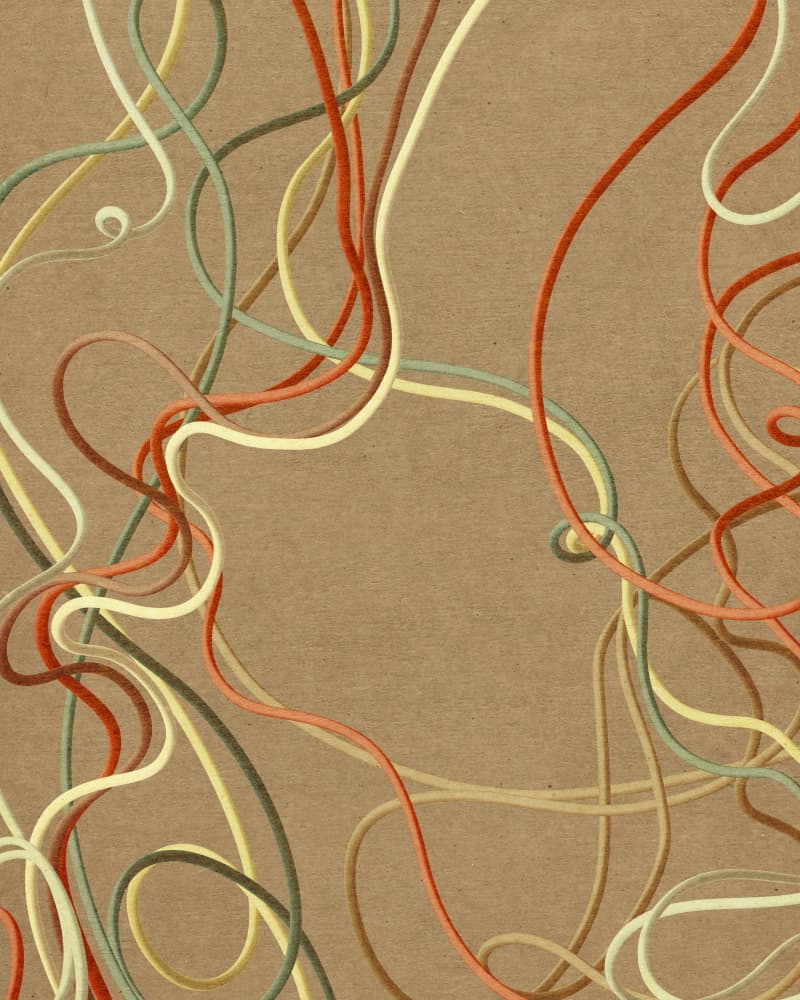 Flowing Abstract Lines by Josie George — canvas wall art