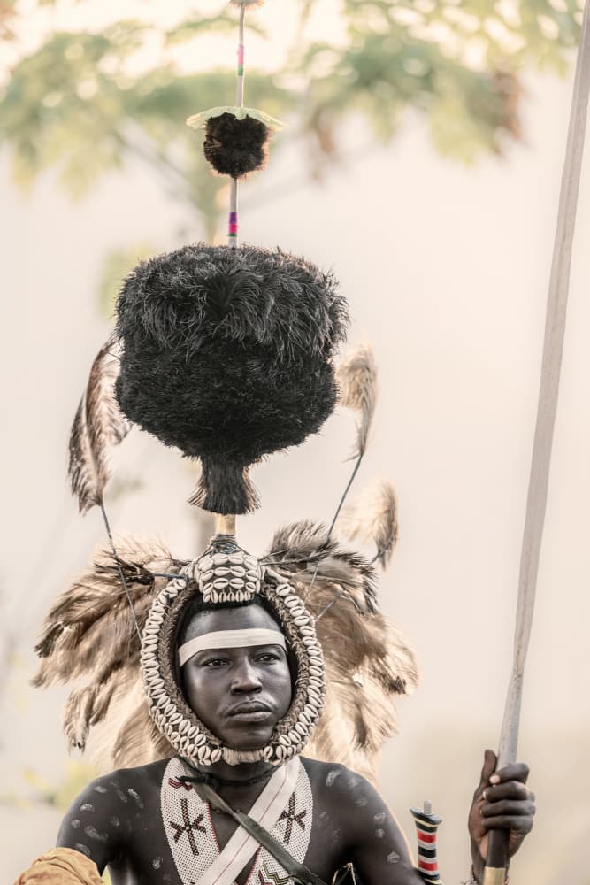 Stoic African Warrior by Trevor Cole — canvas wall art
