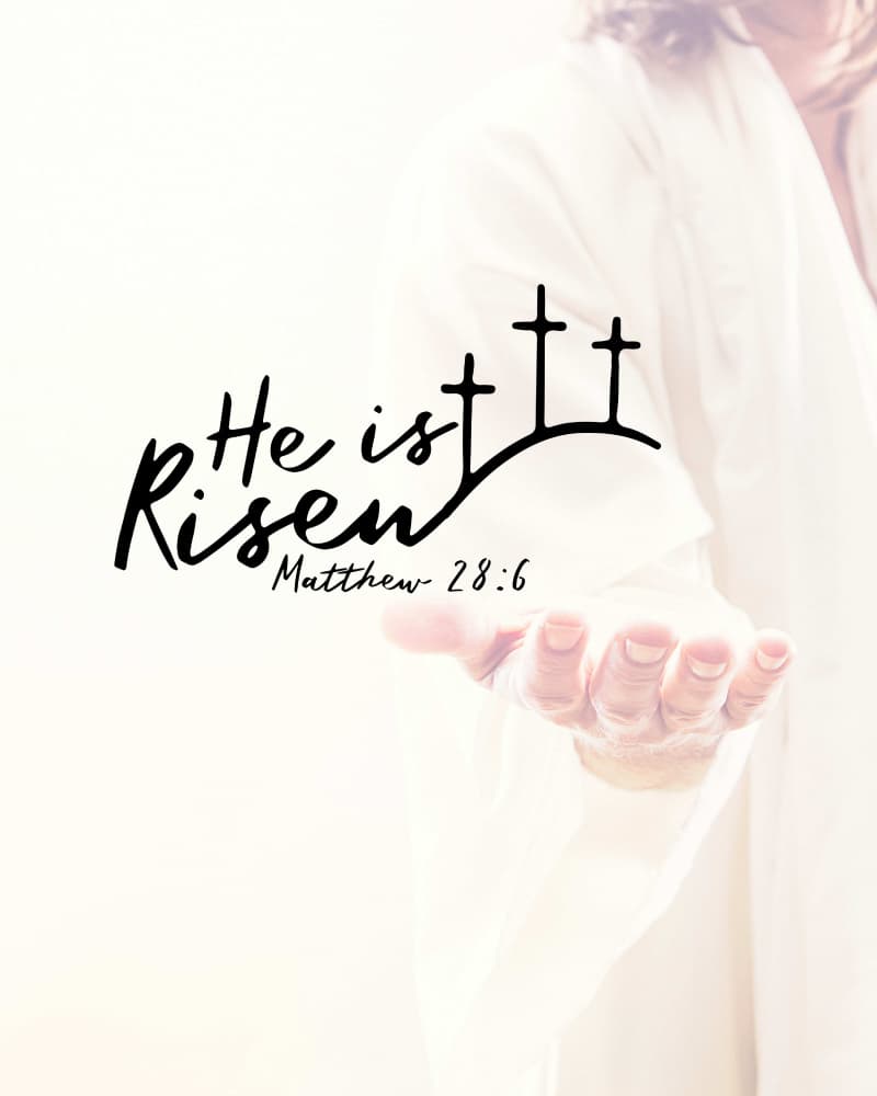 He Is Risen Hand by Alva Jumath — canvas wall art