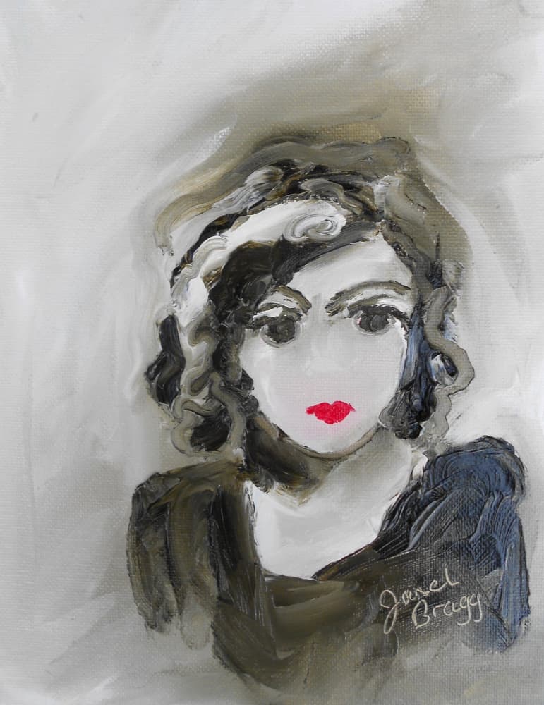 Mysterious Woman Portrait by Janel Bragg — canvas wall art