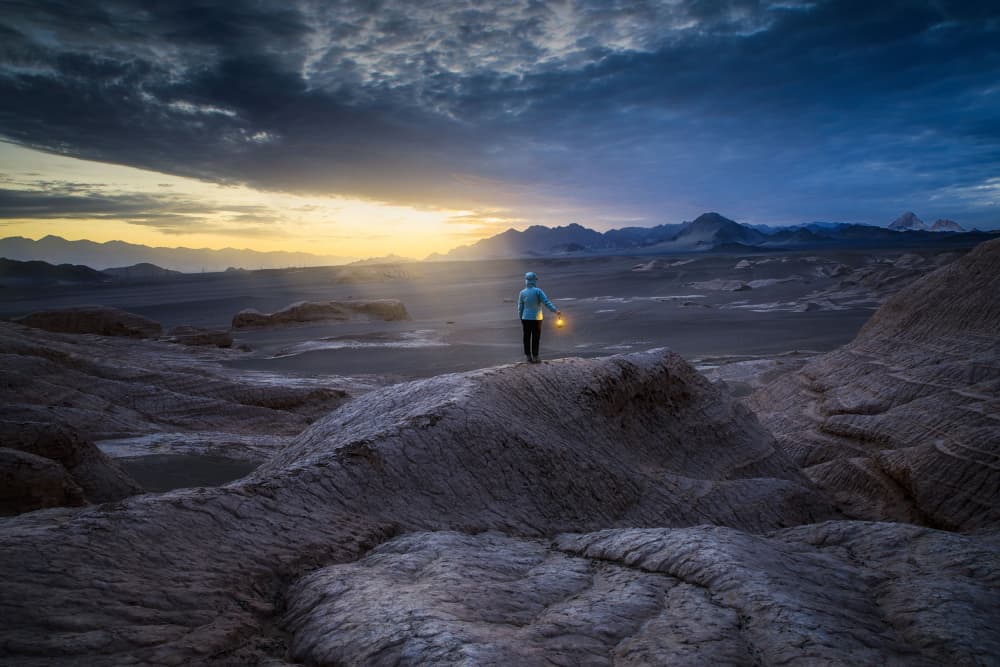 Lone Explorer Twilight Journey by YANGYING — canvas wall art