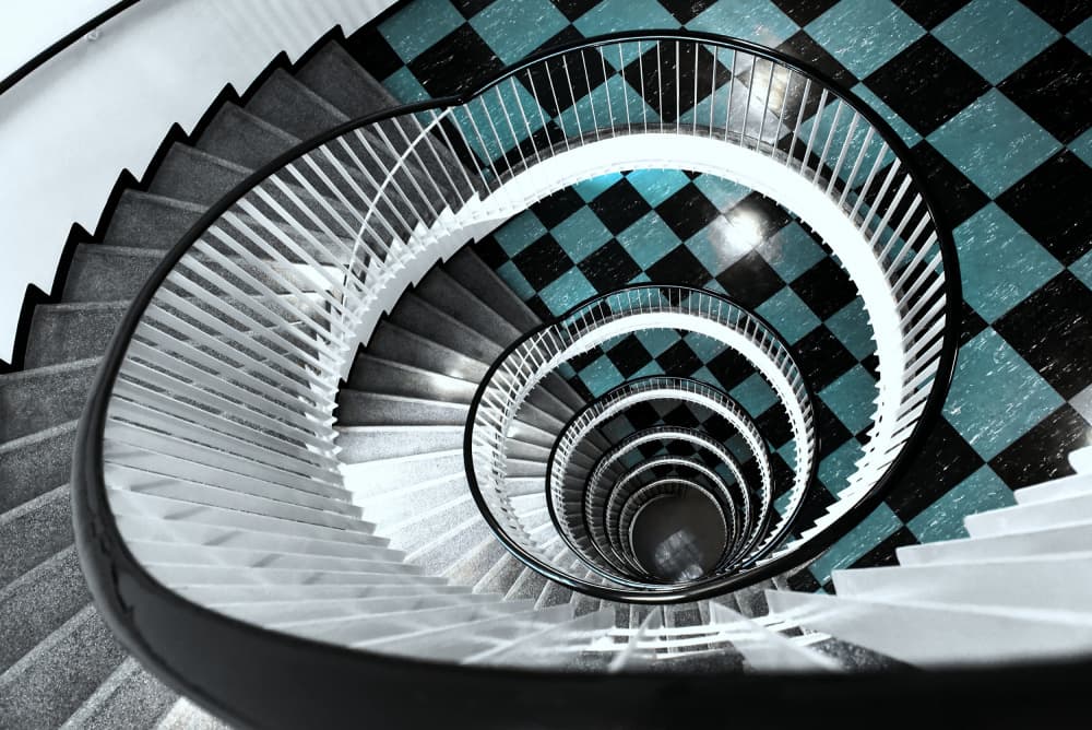 Winding Spiral Staircase by Jorge Pimenta — canvas wall art