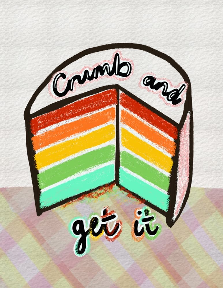 Crumb And Get It Cake by Art by the Ocean — canvas wall art