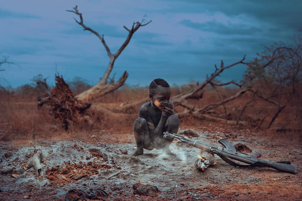 Child Soldier's Despair by Svetlin Yosifov — canvas wall art