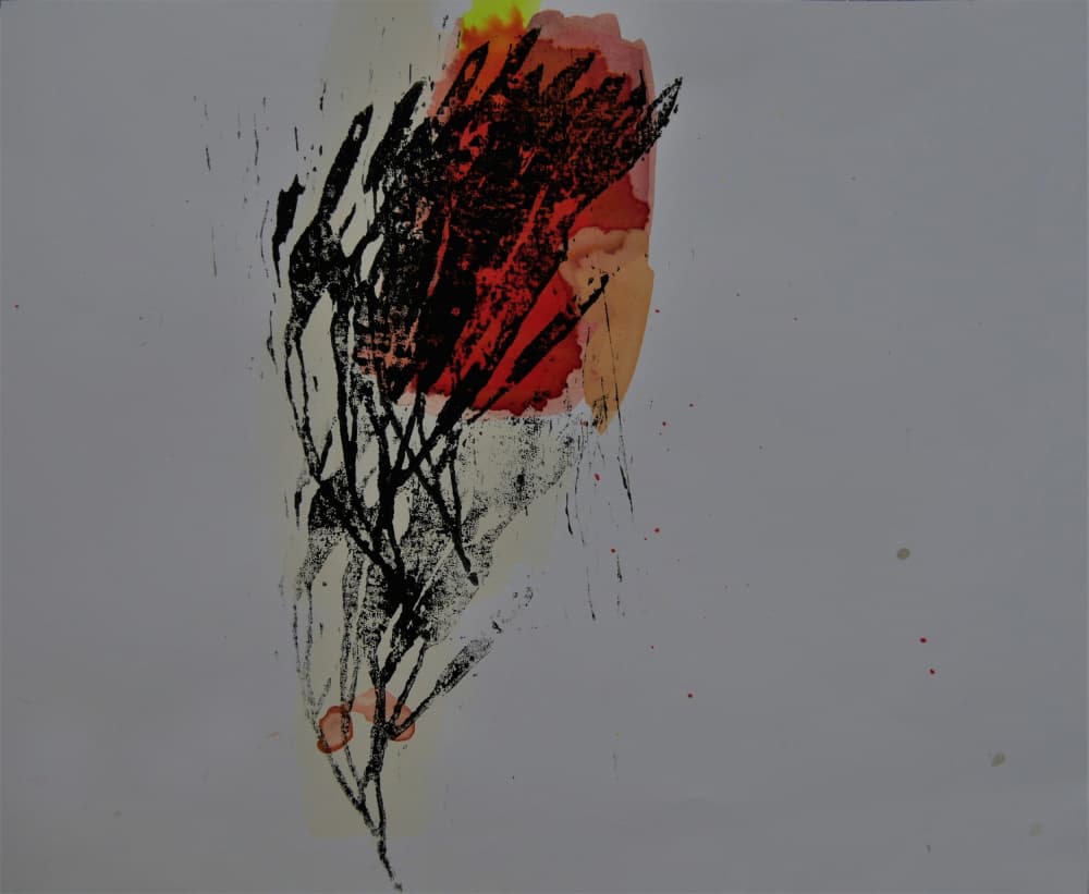 Fiery Abstract Form by Doris Schmitz — canvas wall art