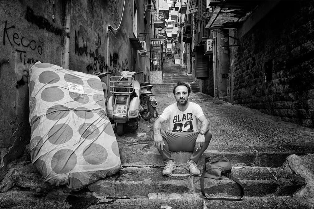 Man on Urban Steps by Vito Guarino — canvas wall art
