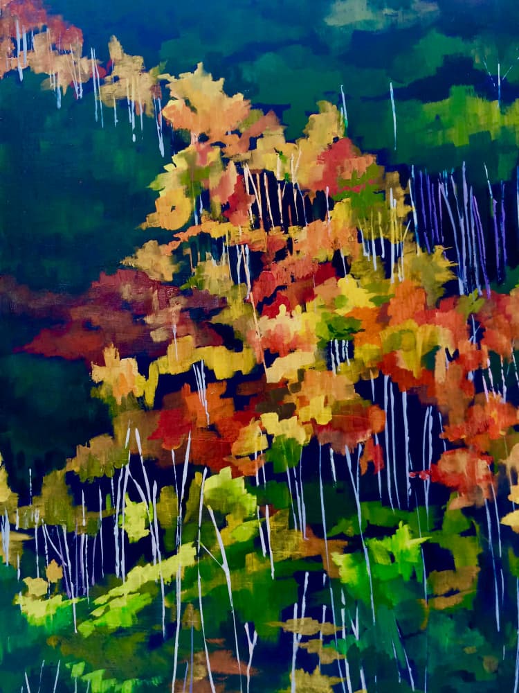 Vibrant Autumn Forest by Maxine Shore — canvas wall art