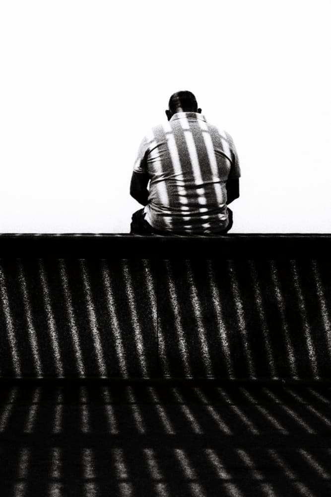 Man in Shadow Stripes by Rui Correia — canvas wall art