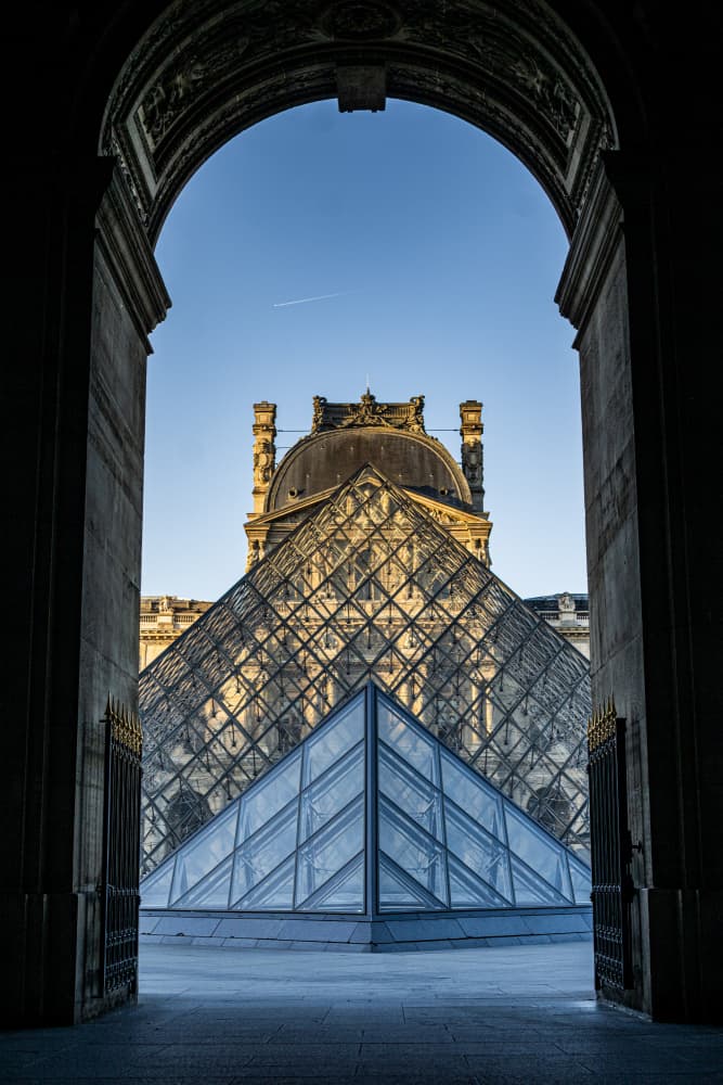 Louvre Pyramid Grand Arch by Léa Lefebvre — canvas wall art