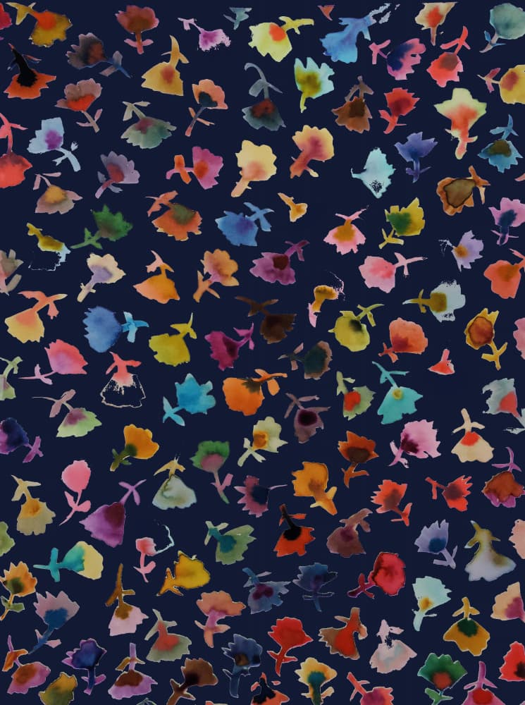 Whimsical Watercolor Blooms by Sylvie Demers — canvas wall art