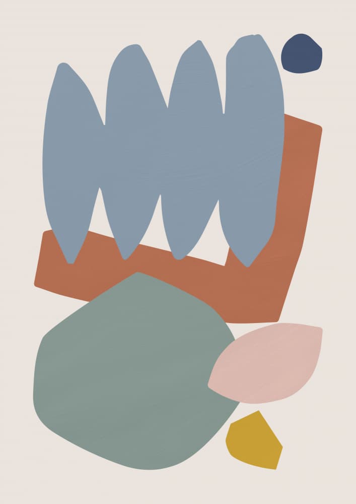 Muted Abstract Shapes by Orara Studio — canvas wall art