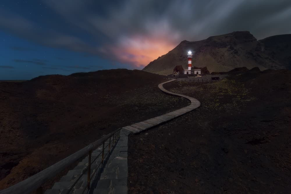 Lighthouse Path At Night by Iván Ferrero — canvas wall art