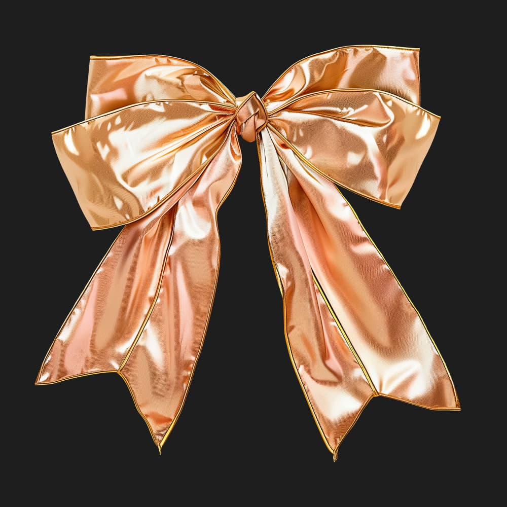 Elegant Rose Gold Bow by Marika Barsrsind β canvas wall art