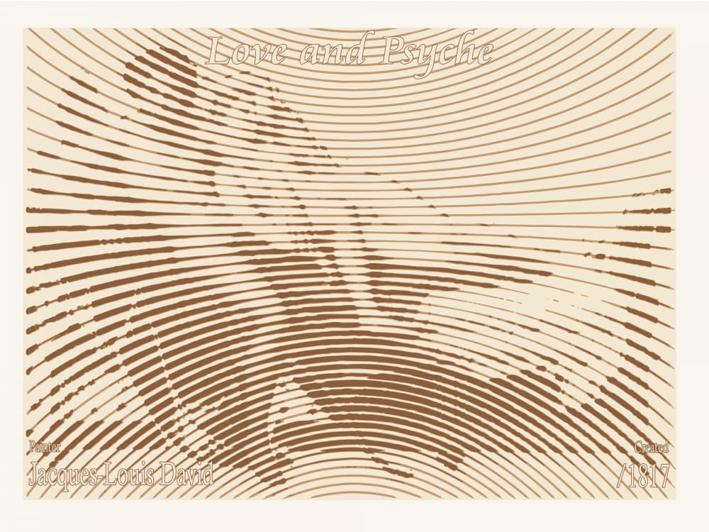 Abstract Lovers Embrace by Doa Project — canvas wall art