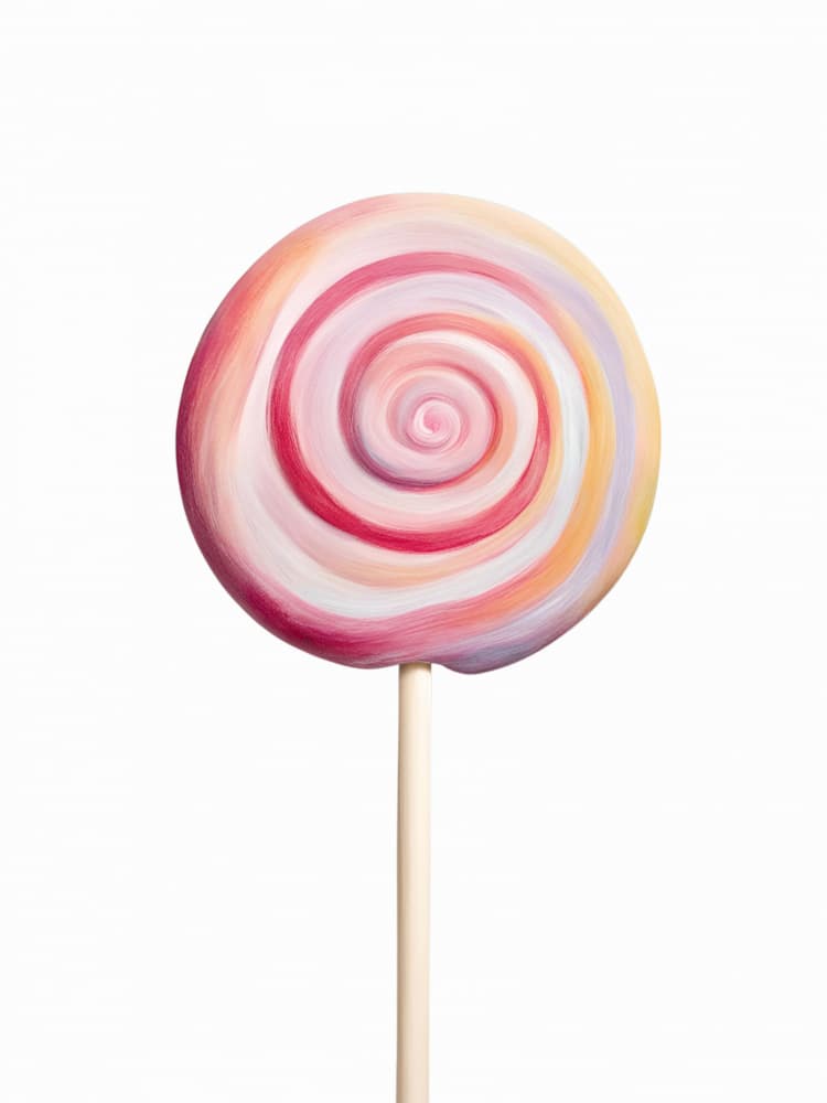 Pastel Swirl Lollipop by Ohkimiko — canvas wall art