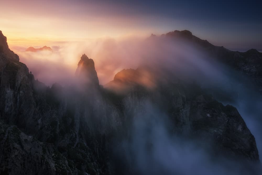 Twilight Mountain Majesty by Carlos F. Turienzo — canvas wall art
