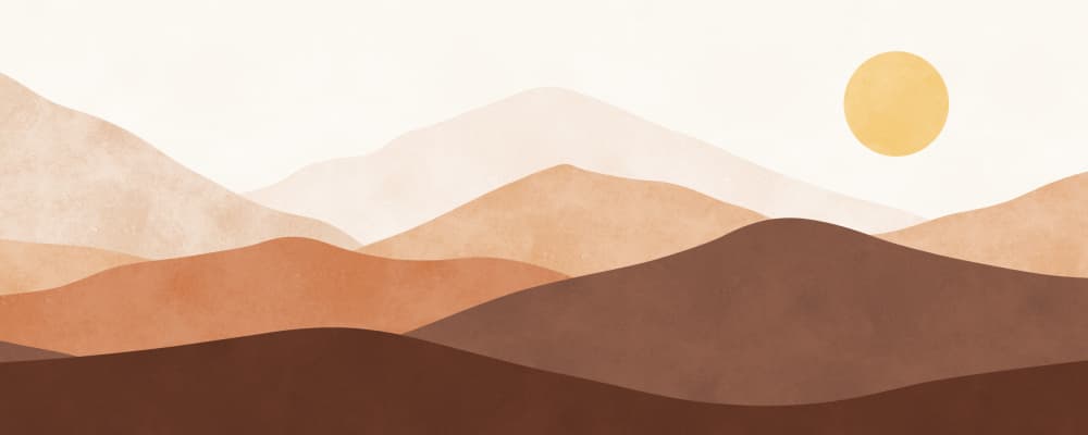 Warm Desert Landscape by Vitor Costa — canvas wall art