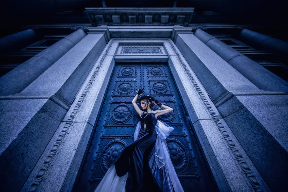 Elegant Woman Grand Doors by KOIKI — canvas wall art