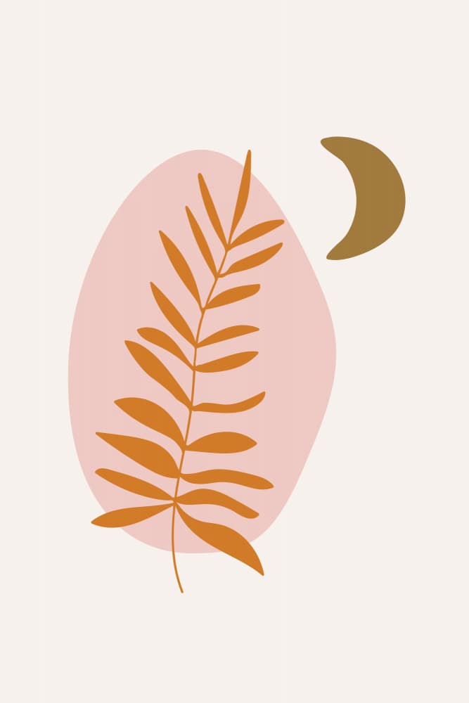 Boho Botanical Crescent by Dina Dankers — canvas wall art