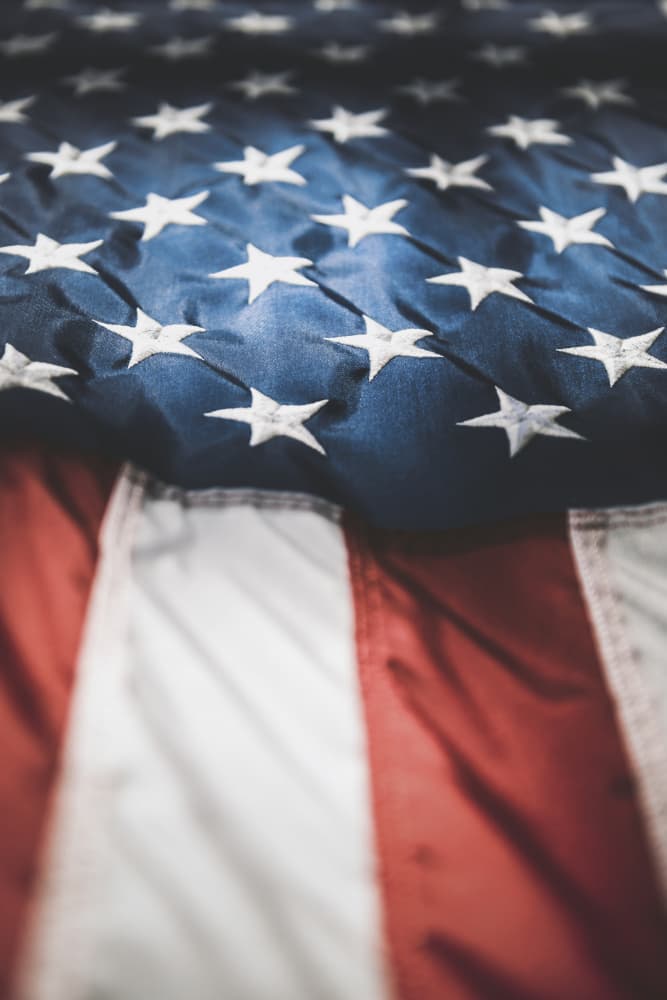Vintage American Flag by Tim Mossholder — canvas wall art