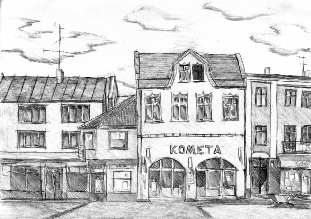 Architecture Art Drawing Sketch 15 by Kulik — canvas wall art