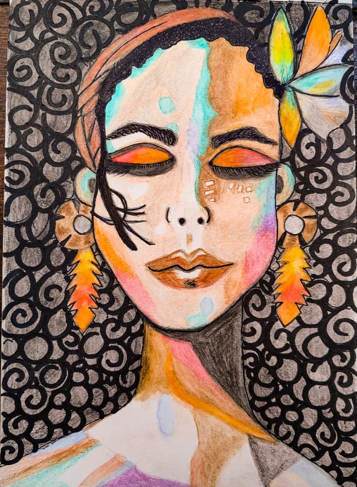 Vibrant Butterfly Portrait by Elle Belle Art — canvas wall art