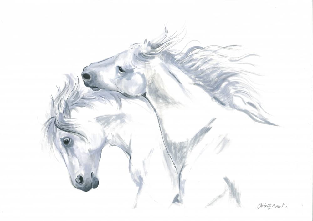 Freedom Of Horses In Motion by Isabelle Brent — canvas wall art