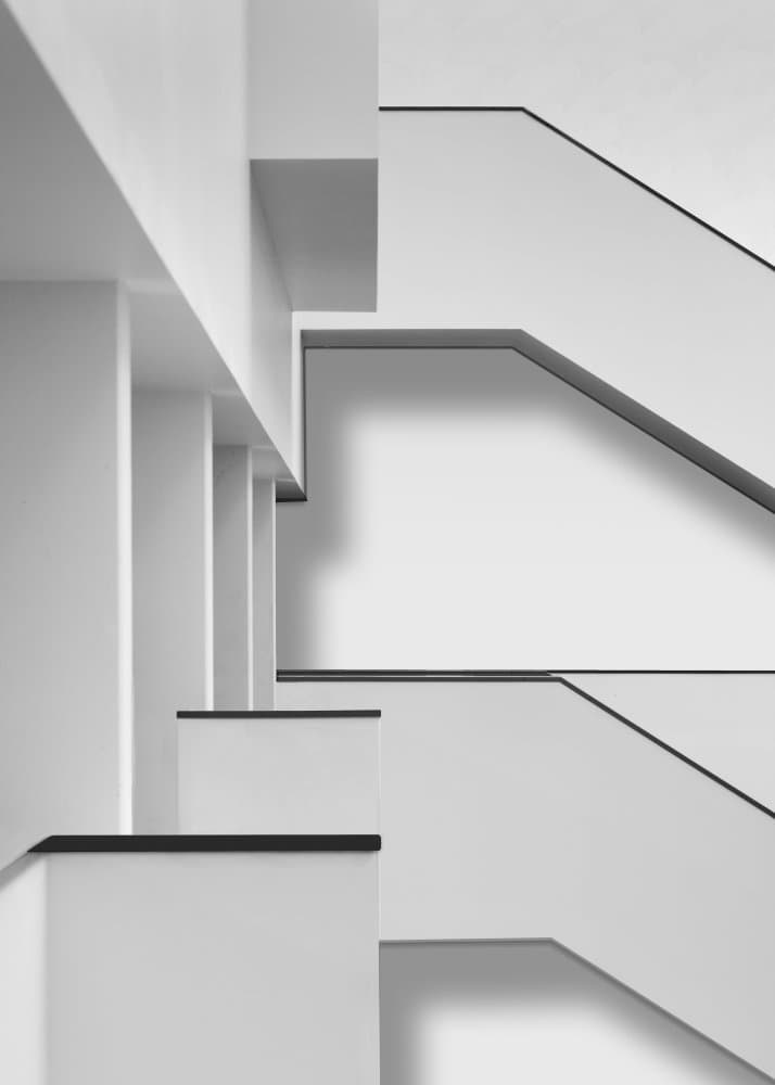Minimalist Staircase Architecture by Theo Luycx — canvas wall art
