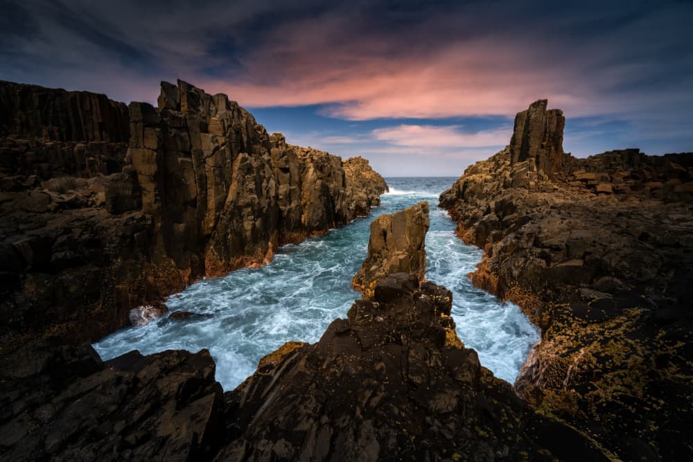 Rugged Coastal Channel by Bing Li — canvas wall art