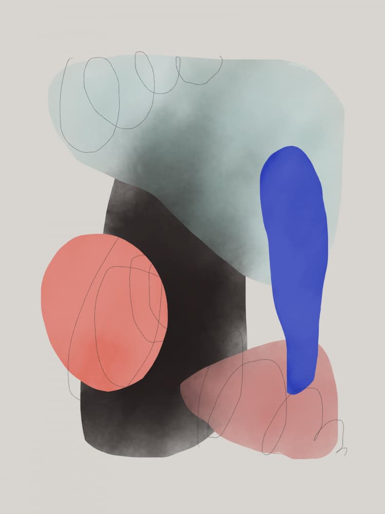 Organic Abstract Forms by Little Dean — canvas wall art