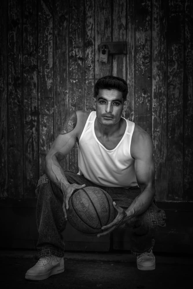 Urban Basketball Player by Irene Wu — canvas wall art