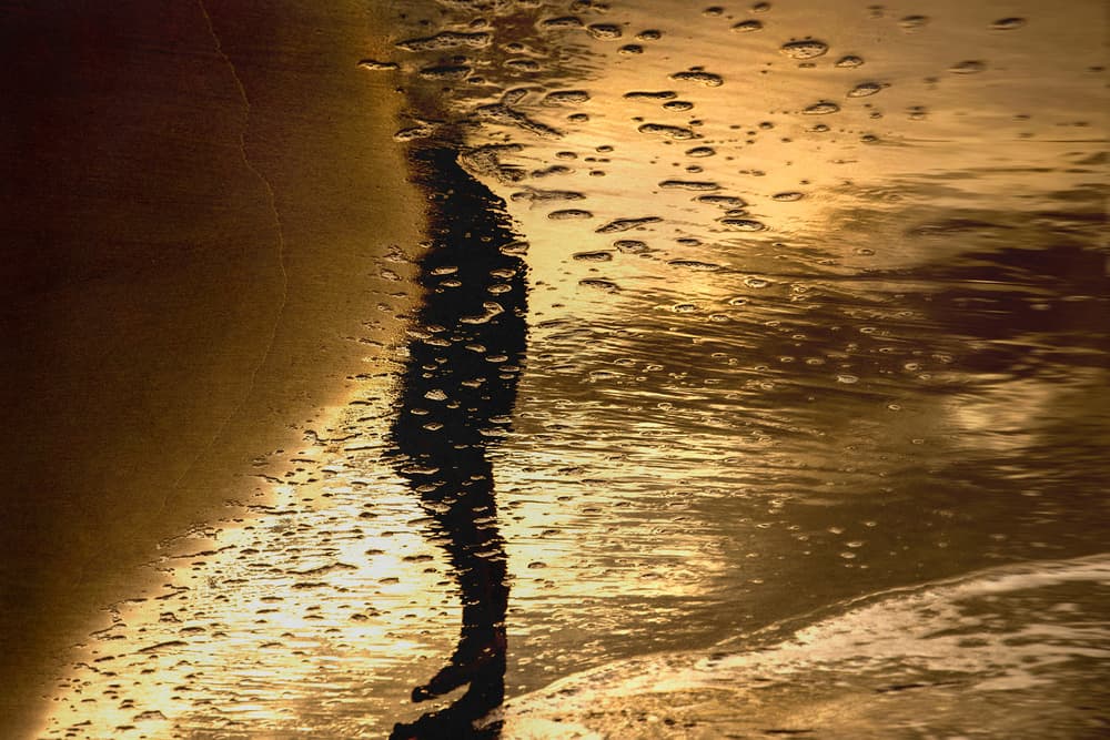 Golden Beach Reflection by Ekkachai Khemkum — canvas wall art