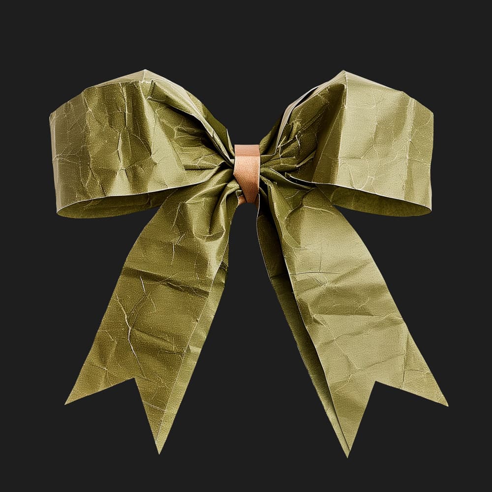 Rustic Green Bow by Marika Barsrsind β canvas wall art