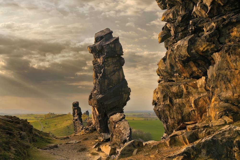 Dramatic Valley Peaks by Norbert Maier — canvas wall art