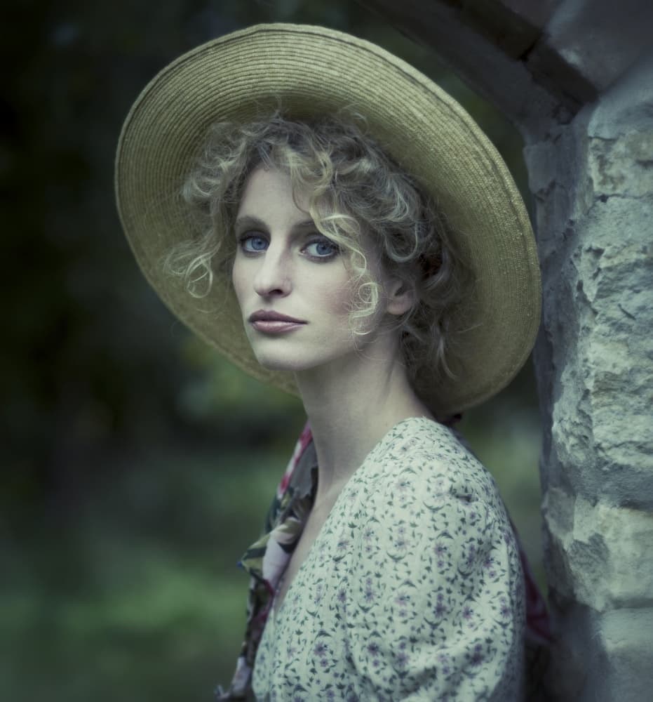 Elegant Woman Countryside by kenp — canvas wall art