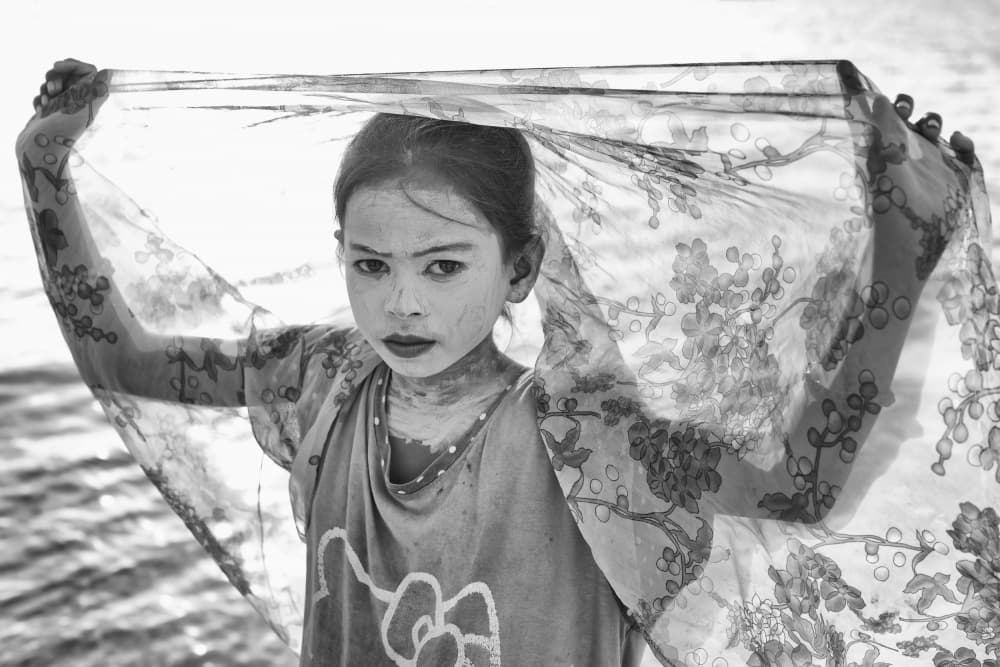 Young Girl's Gaze by Kieron Long — canvas wall art