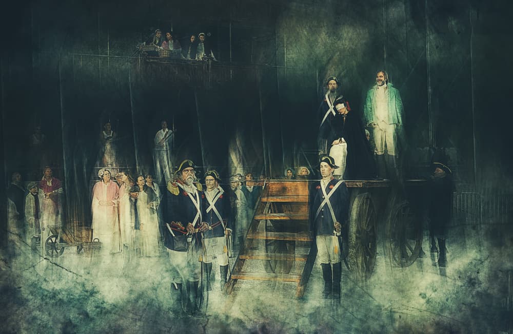 Military Execution Drama by Jan van der Linden — canvas wall art