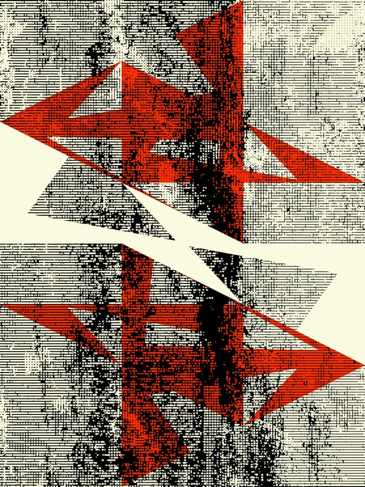 Dynamic Geometric Grunge by Petr Strnad — canvas wall art