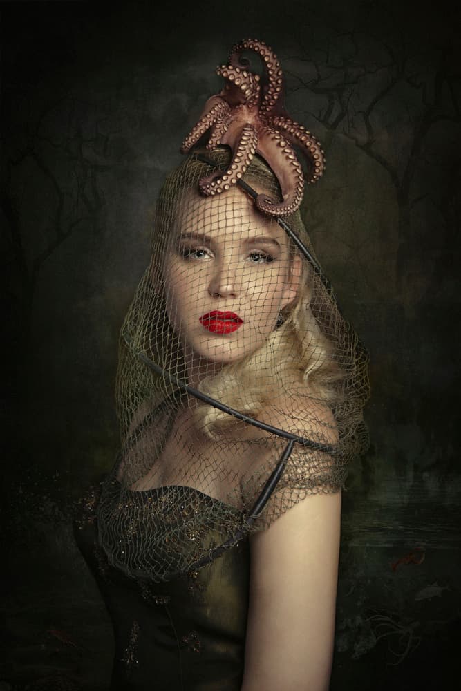 Mysterious Octopus Glamour by Carola Kayen-Mouthaan — canvas wall art
