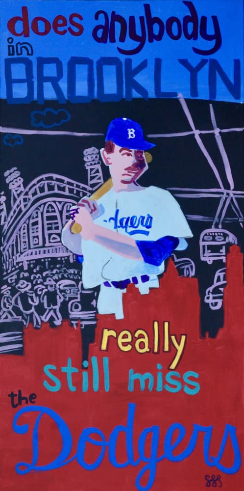 Brooklyn Baseball Question by Steve Spencer — canvas wall art