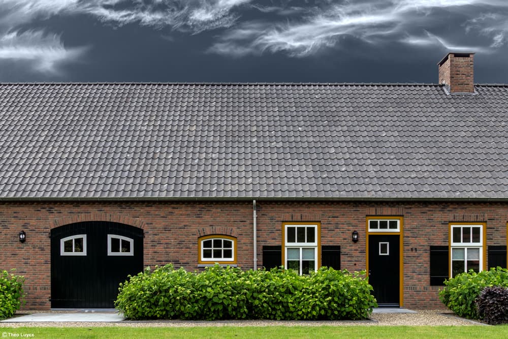 Brick House Cloudy Sky by Theo Luycx — canvas wall art