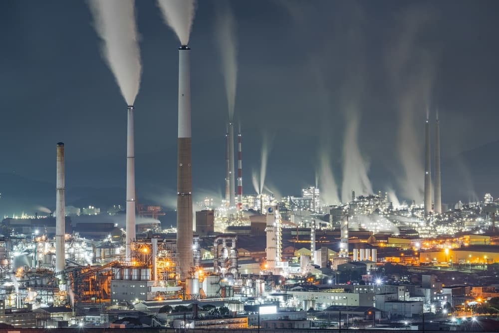 Industrial Nightscape by Kobayashi Tetsurou — canvas wall art