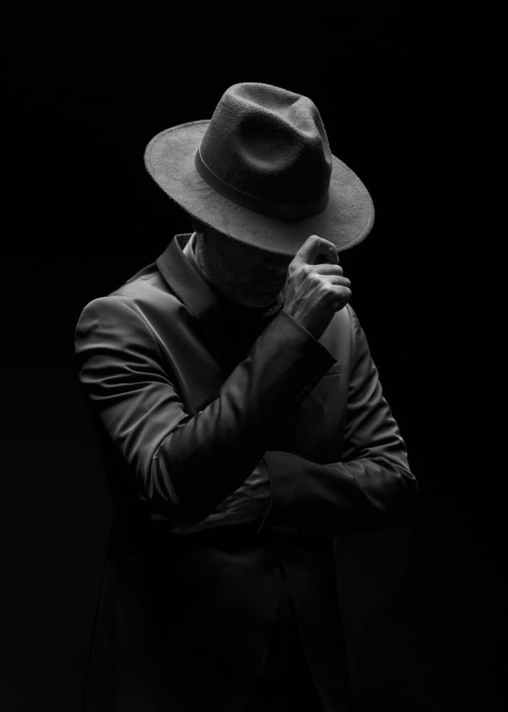 Mysterious Man in Fedora by Sita Gramich — canvas wall art