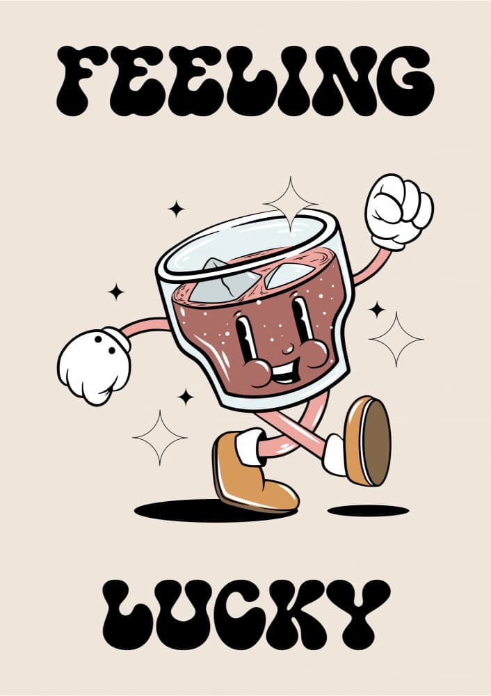 Feeling Lucky Drink by Alina Shulhouskaya — canvas wall art