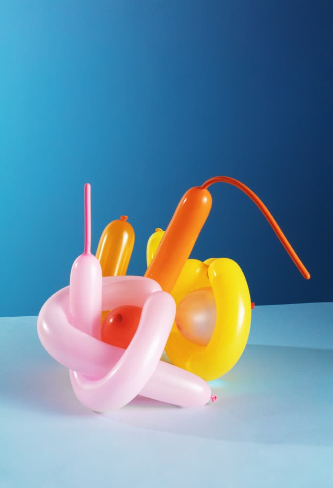Playful Balloon Animals by Julia Ramiro — canvas wall art