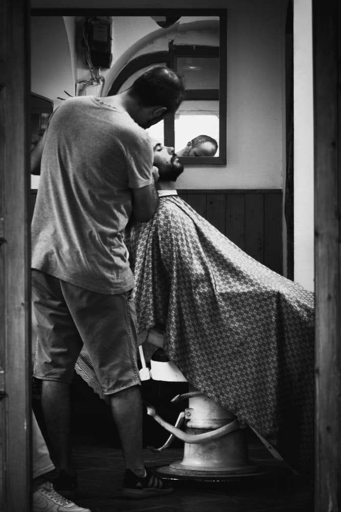 Classic Barbershop Grooming by Vito Muolo — canvas wall art