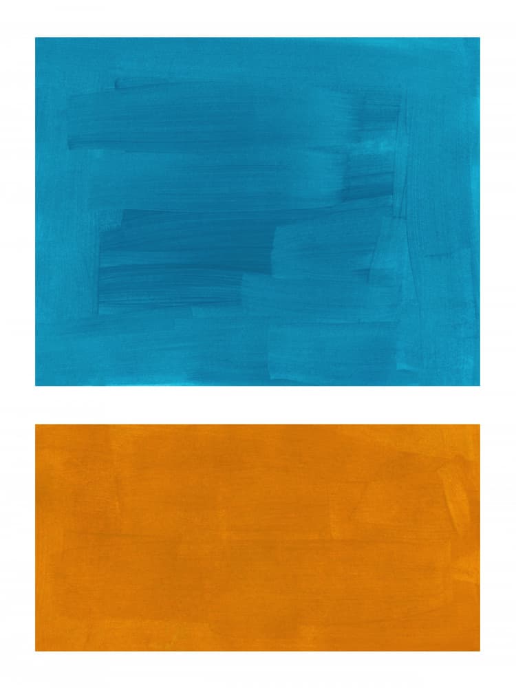 Teal Orange Abstract by Ejaaz Haniff — canvas wall art