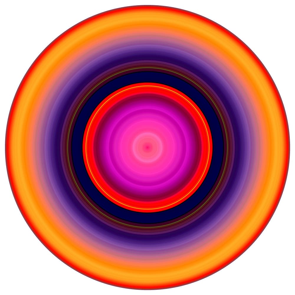 Vibrant Concentric Circles by PASLIER Morgan — canvas wall art
