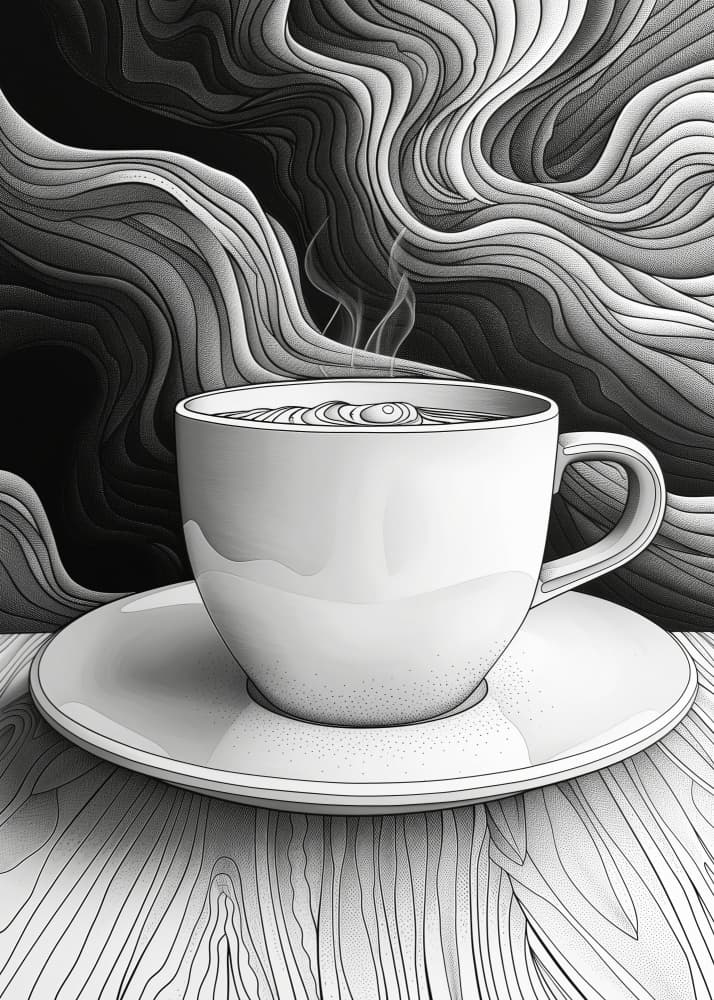 Abstract Coffee Moment by Justyna Jaszke — canvas wall art
