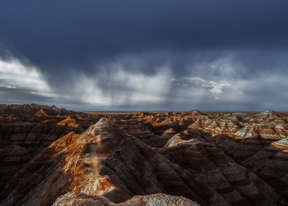 Badlands Storm Light by Hanping Xiao — canvas wall art